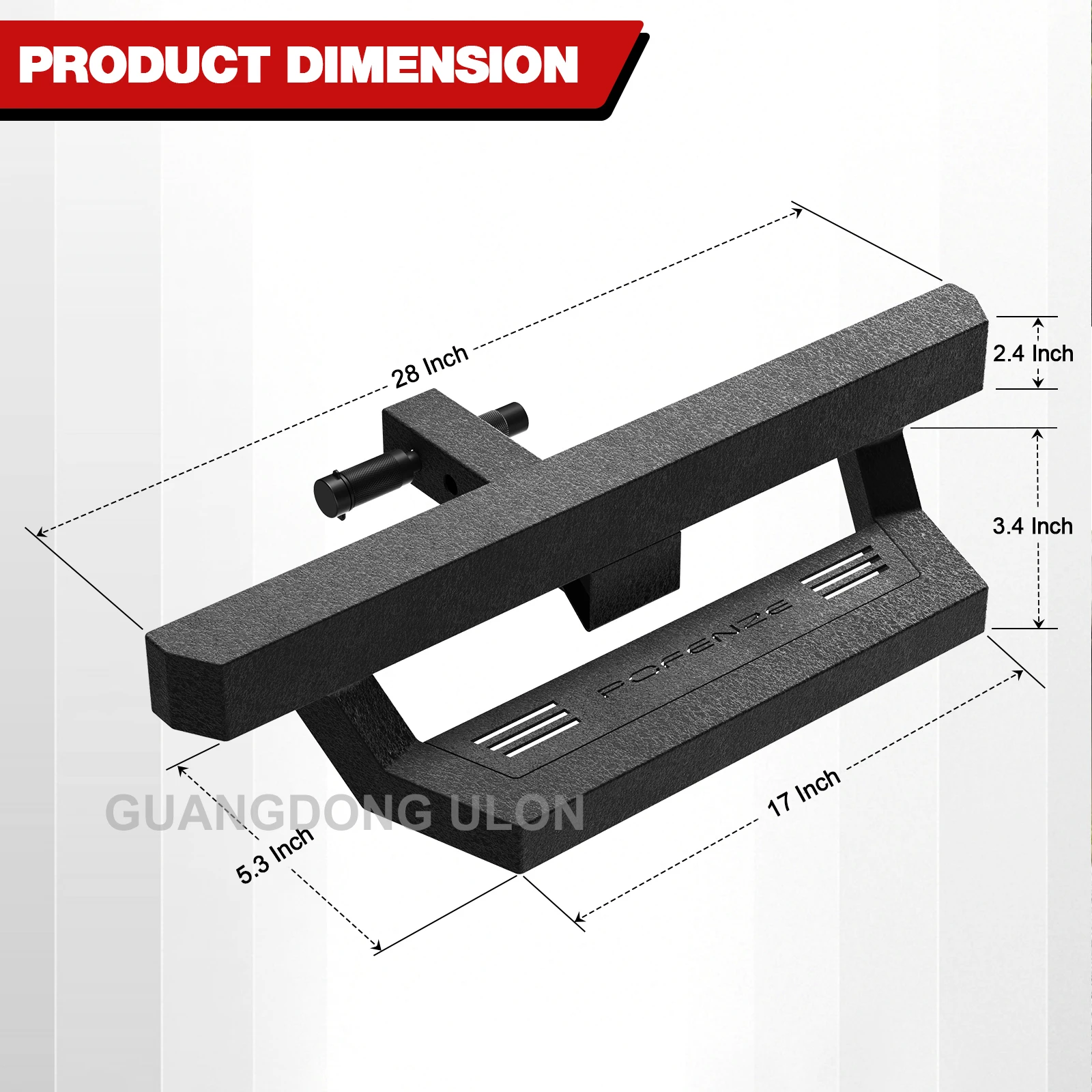Universal 2 Inch Hitch Step for Pickup Truck & SUV Retractable Step Bar