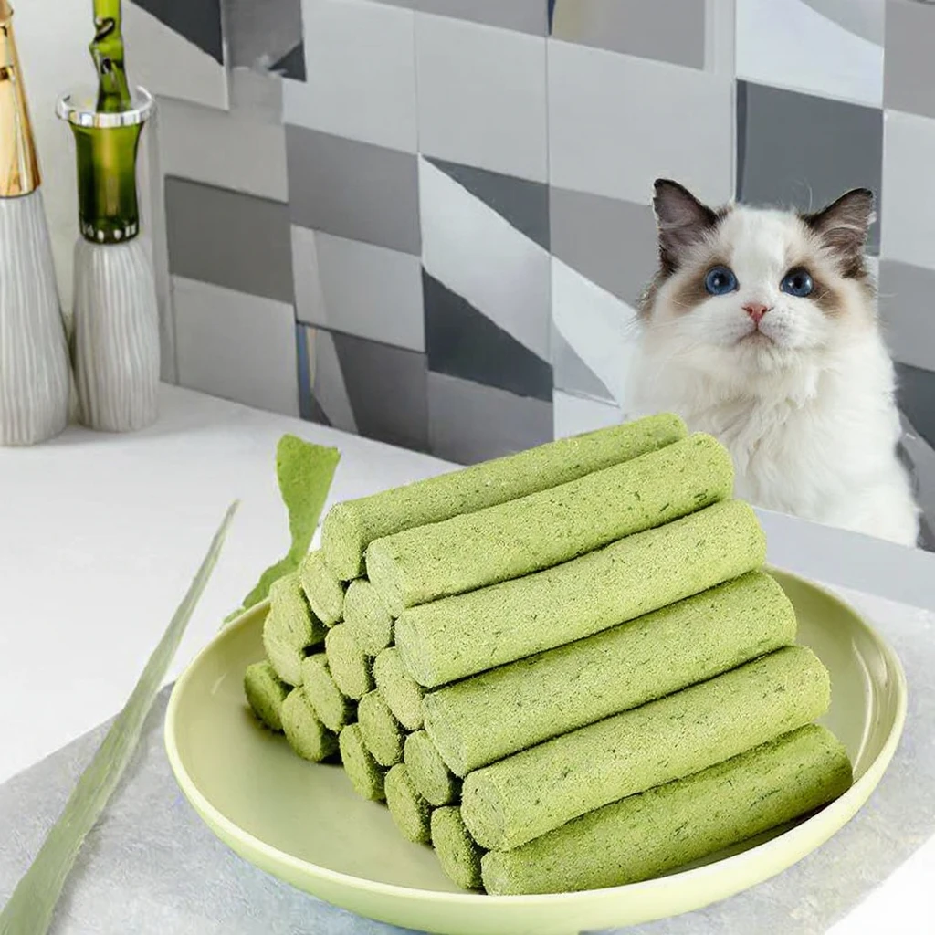 Freeze-dried Chicken Cat Grass Sticks High-Protein Digestive Health 15g Cat Hair Removal & Chewing Sticks details