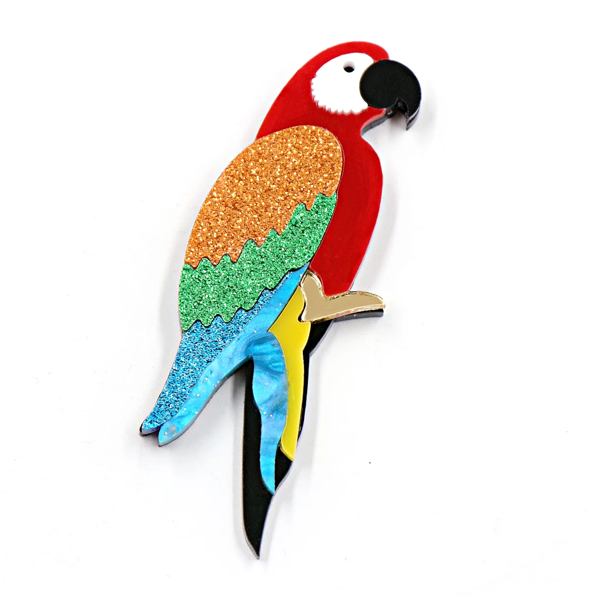 BHS065BH1040 New Design Parrot Women Jewelry Handmade Colorful Bird Brooch Children  Wedding Party Acrylic