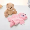 30cm Brown bear with pink outfit