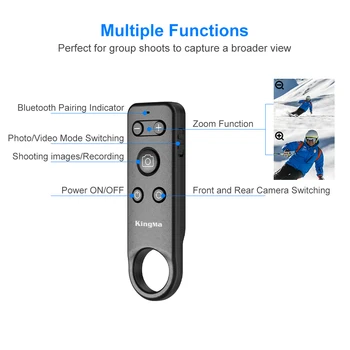 KingMa Detachable BT Vlogging Tripod Grip for iPhone With Lens Zooming and Camera Switching Function product image