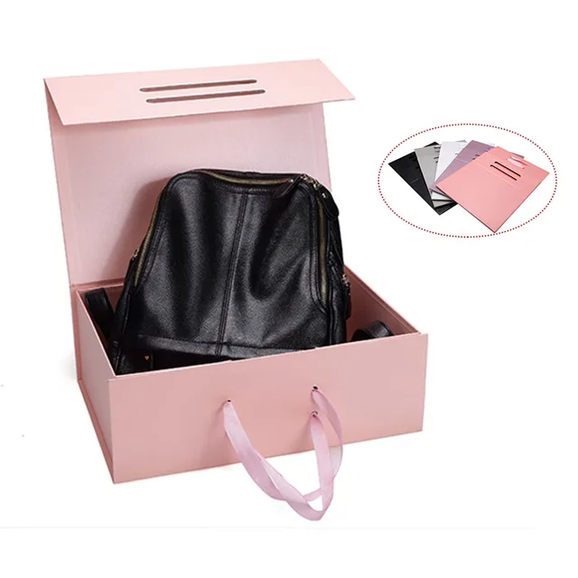 Eco-friendly Manufacturer Custom Logo Luxury  Dress Gift Packaging Rigid Paper Pink Magnetic Closure Chocolate Box