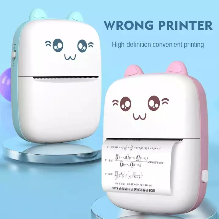 2021New Portable Stickers Label Photo Wireless 4.0 Printer Thermal Pocket Printer