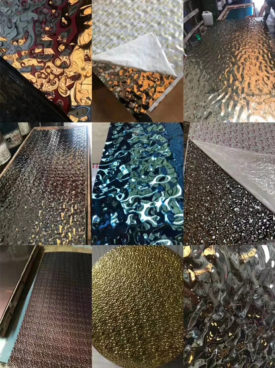 Decorative Metal 4x8 Water Ripple Stainless Steel Sheet PVD Color