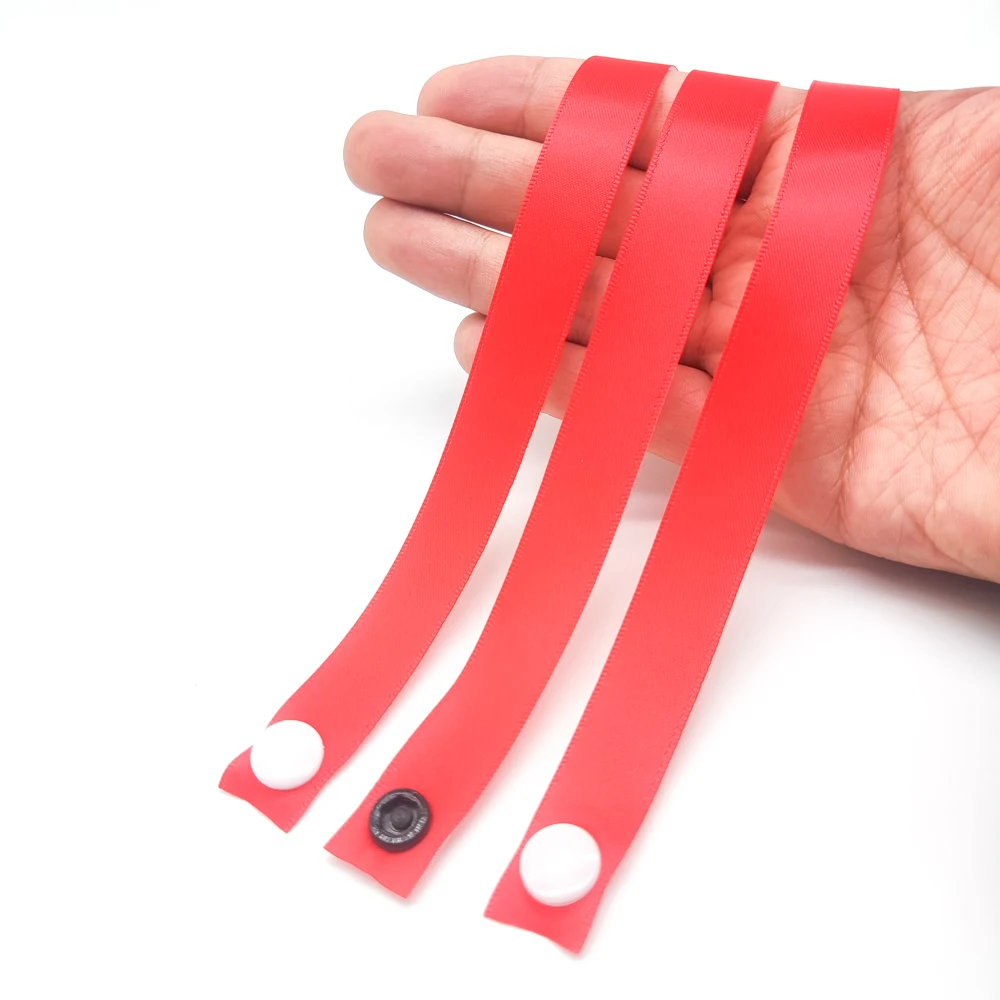 Hot Sales Custom Design Printing Cloth Fabric Wristband Satin Ribbon Bracelet for Concert Party