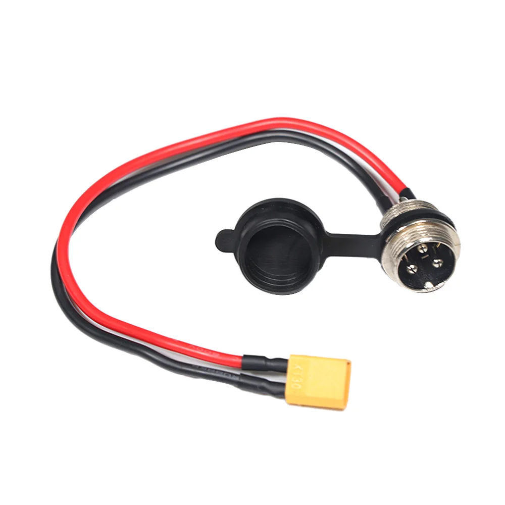 product new image universal scooter part 3 pin charging port with rubber socket charge plug for zero 8x 10x 11x electric scooter-5