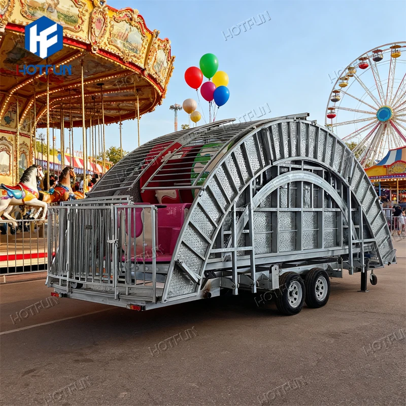 Hotfun Factory Price Amusement Park Rides Games Carnival Games Electric Coffee Cups Tea Cup Kiddie Ride with Trailer for Sale