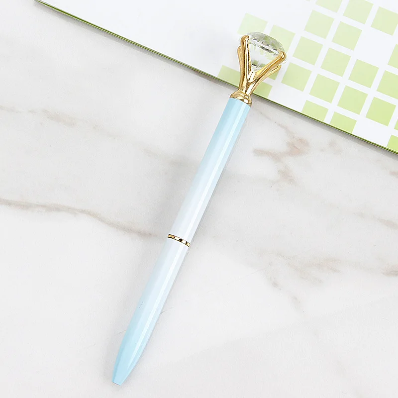 2021 New Style Big Diamond Ballpoint Metal  Pen  with Colorful Lights and Custom Logo