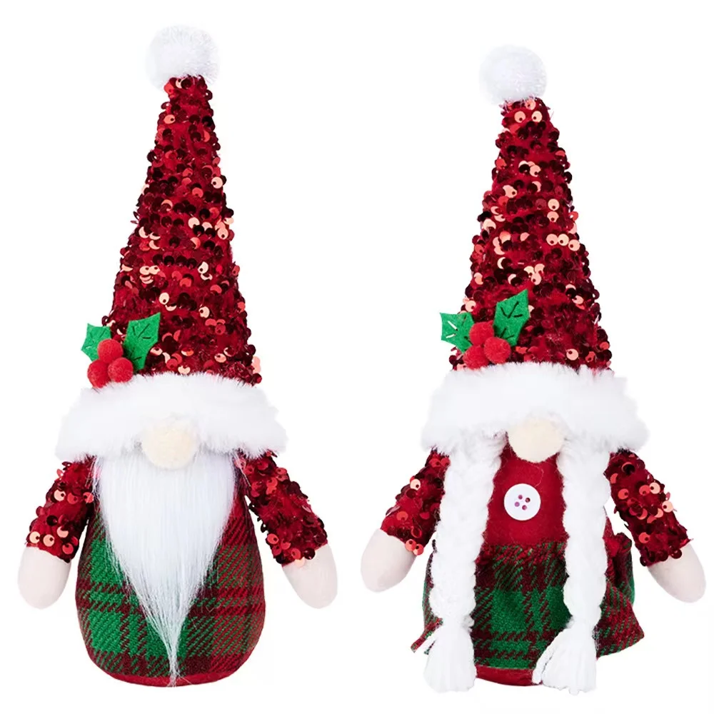2pcs Gnome Christmas Decorations 2023 Faceless Doll Merry