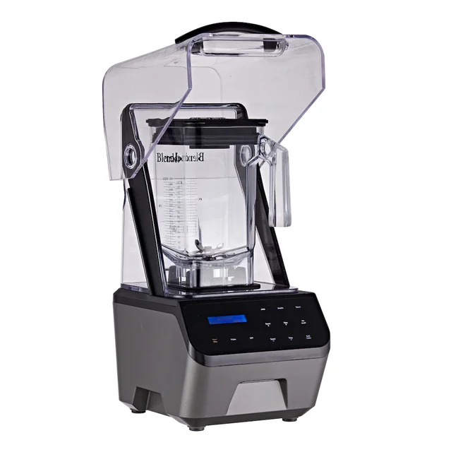 3.8HP New Digital High Power Soundproof cover Commercial Blender Low Noise Coffee bar professional use