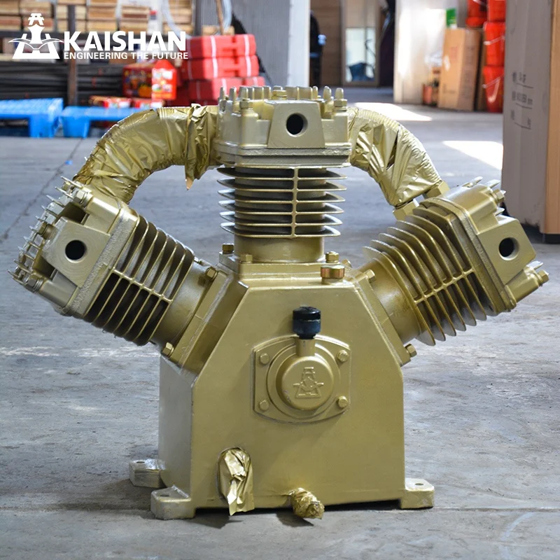ベルト駆動ダブルピストン2シリンダーエアコンプレッサーポンプ 