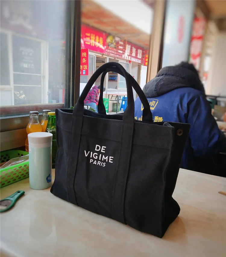 Wholesale Custom Blank Women Fashion Luxury Canvas Tote Shopping Bag