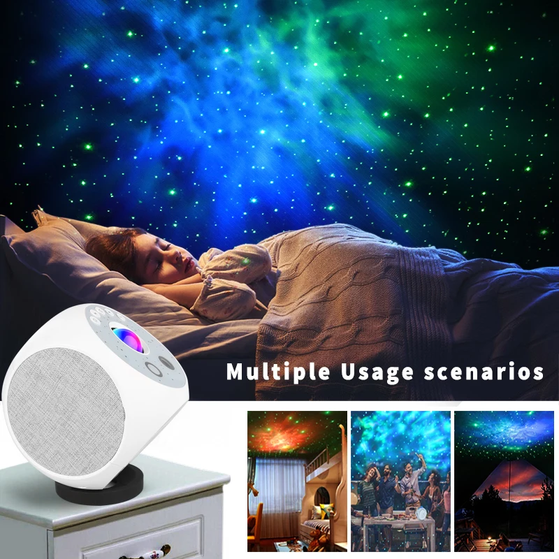 2021 Starry Light Sleep Aid Use White Noise BT Speaker with Real Voice Scenes
