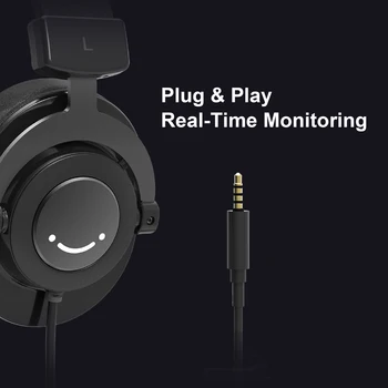 FifineH8ミュージックDJレコーディングスタジオヘッドホン有線