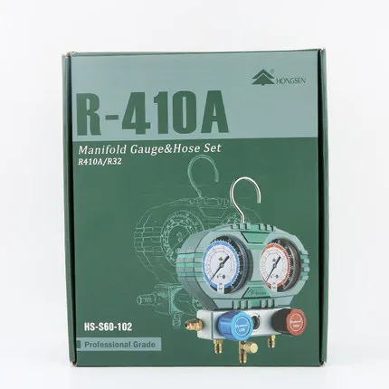 Вакуумный манометр HVAC, манометр для трубопровода, Freon R410A, набор цифровых трубопроводов с двойным циферблатом