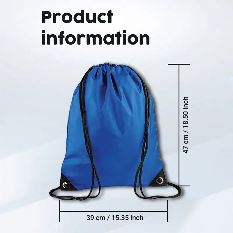 Sublimation String Nylon Waterproof Drawstring Bag Custom logo Polyester Custom Backpack Gym Sport Drawstring Bag with logo