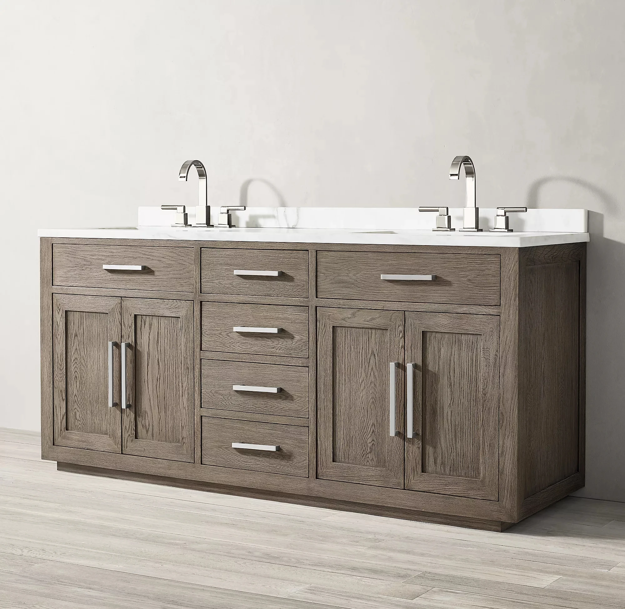 Solid Wood Bathroom Wooden Colour With Drawers For Hotel