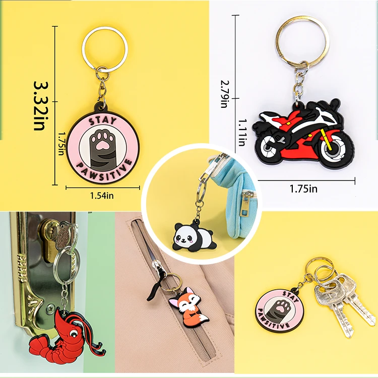 Custom Customizable Customised Silicone Rubber Pvc Motel Made logo Kpop Promotional Hotel Figure Car Boba Baseball Keychains