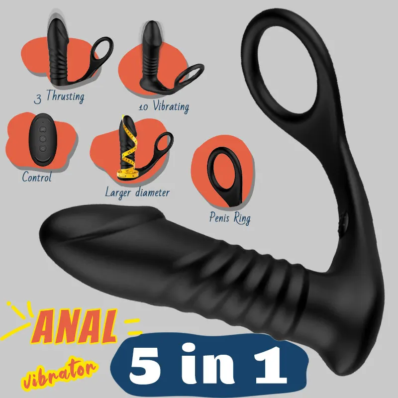 Silikon-Teleskop-Prostata-Massager Vibrator Herren App-gesteuerter  Analdildo Vibrations-Sexspielzeug fr Damen Kabellos