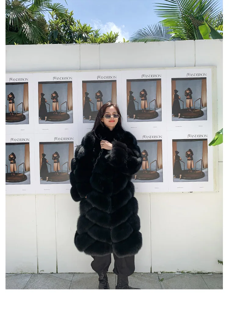 FOX FUR レア　ベスト　美品　94500円→88000 OFURTEBUY Women's Genuine Fox Fur Coat Thick Warm Fur Jacket