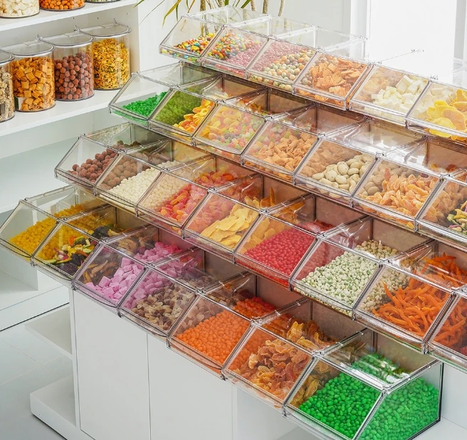 Wholesale Stackable Candy Bin - Transparent Food Container