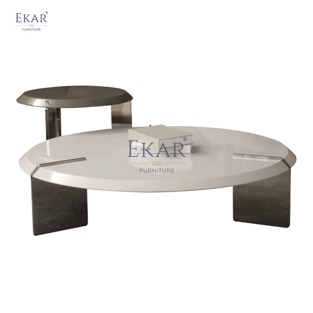 Modern Round Coffee Table Set Sleek Design and Functionality for Contemporary Living Spaces