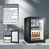 Single Refrigeration with Light Glass Door Fridge