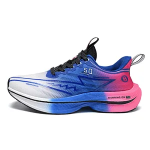 2026 New Carbon Plate Couple Running Shoes with Lightweight and Breathable Mesh for Casual Running