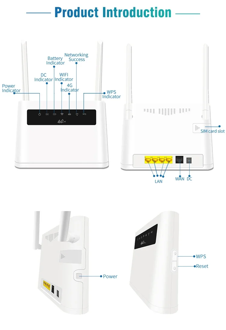 Lorek R9 4G LTE CPE Router - Home Wi-Fi Router with 150mbps Speed