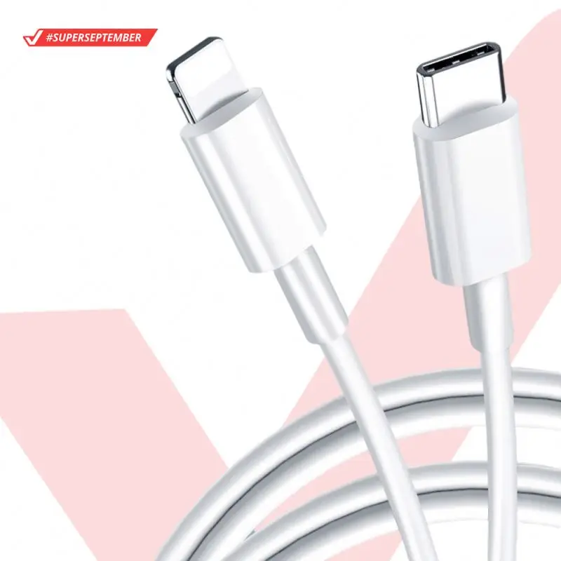 Бесплатный образец, мобильный кабель PD 18 Вт с передачей данных от 1 м типа C до 8 Pin
