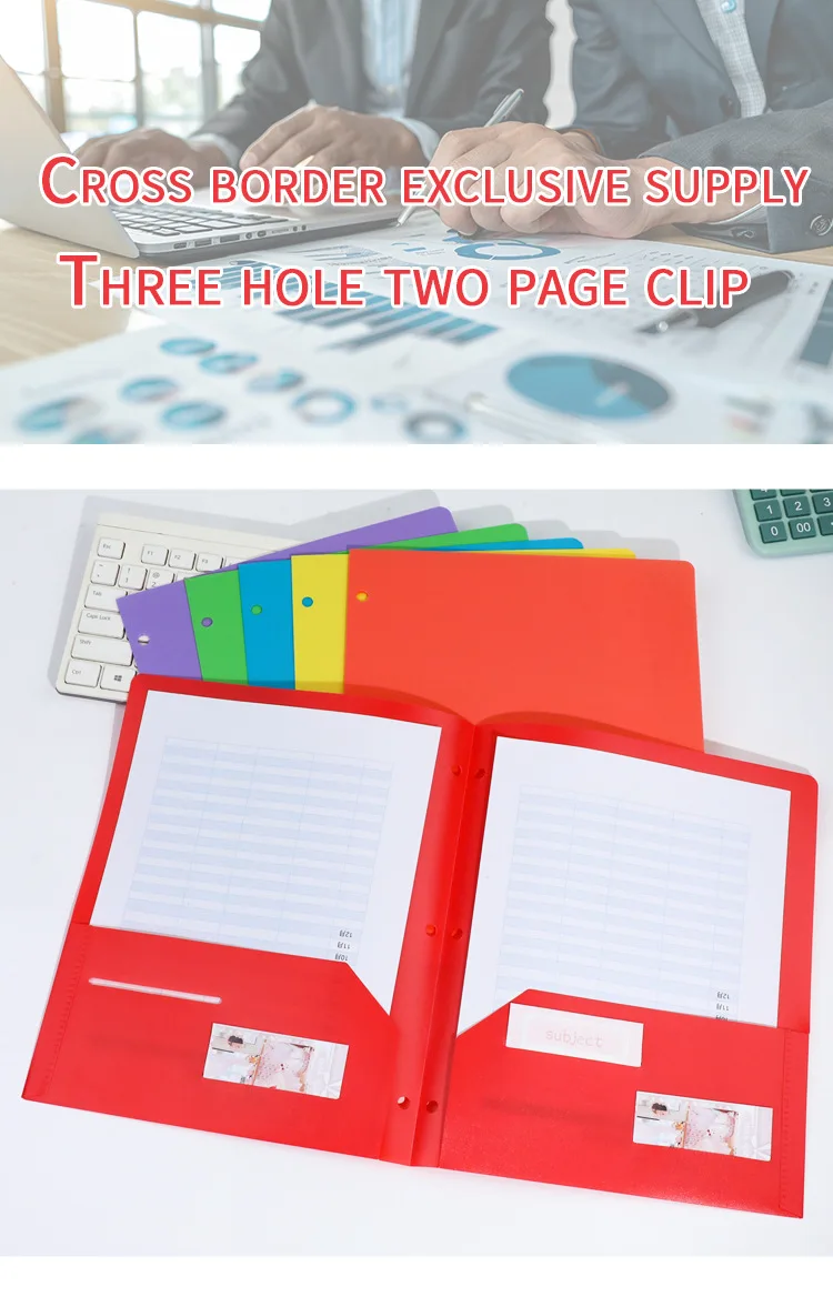 Wholesale 3 Hole Folder A4 Storage Bag PP Double Bag Folding Folder ...