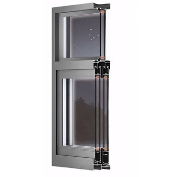 sound proof price philippines china double glazed  vertical frame aluminum sliding window for houses