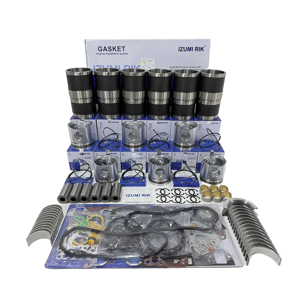 IZUMI RIK 6BD1, 6BG1, 6HE1, 6HE8, 6HF1 Motorüberholsatz mit Dichtungssatz, Haupt- und Pleuellager mit Anlaufscheibe für Isuzu