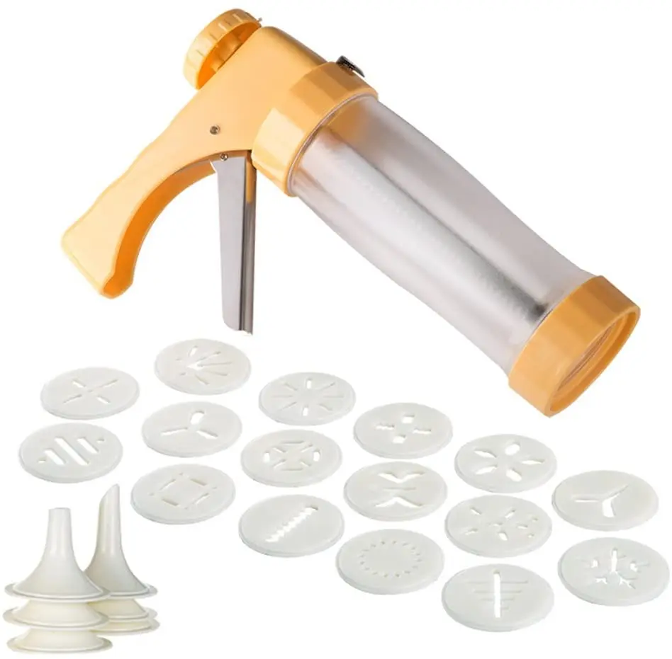 Cookie Press Gun Stainless Steel Spritz Cookie Maker Machine for