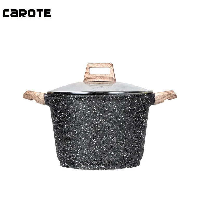  CAROTE 6 Qt Nonstick Stock Pot Soup Pot,Granite