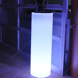16-Color Cylinder LED Floor Lamp with Remote Control Large Size for Hotel Home Living Room Garden Use