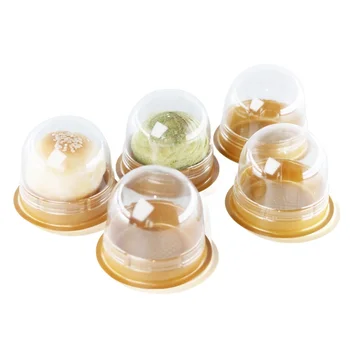 Transparent Round Plastic Cake Packaging Box Custom Wholesale High Quality Food Grade Rpet Eco-Friendly