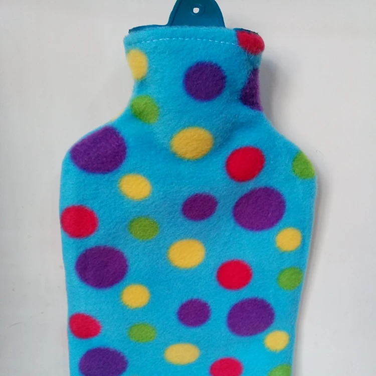 High Quality 2L Rectangle Natural Rubber Hot Water Bag Reusable with Fleece Cover Heating Feature Good for Warmth