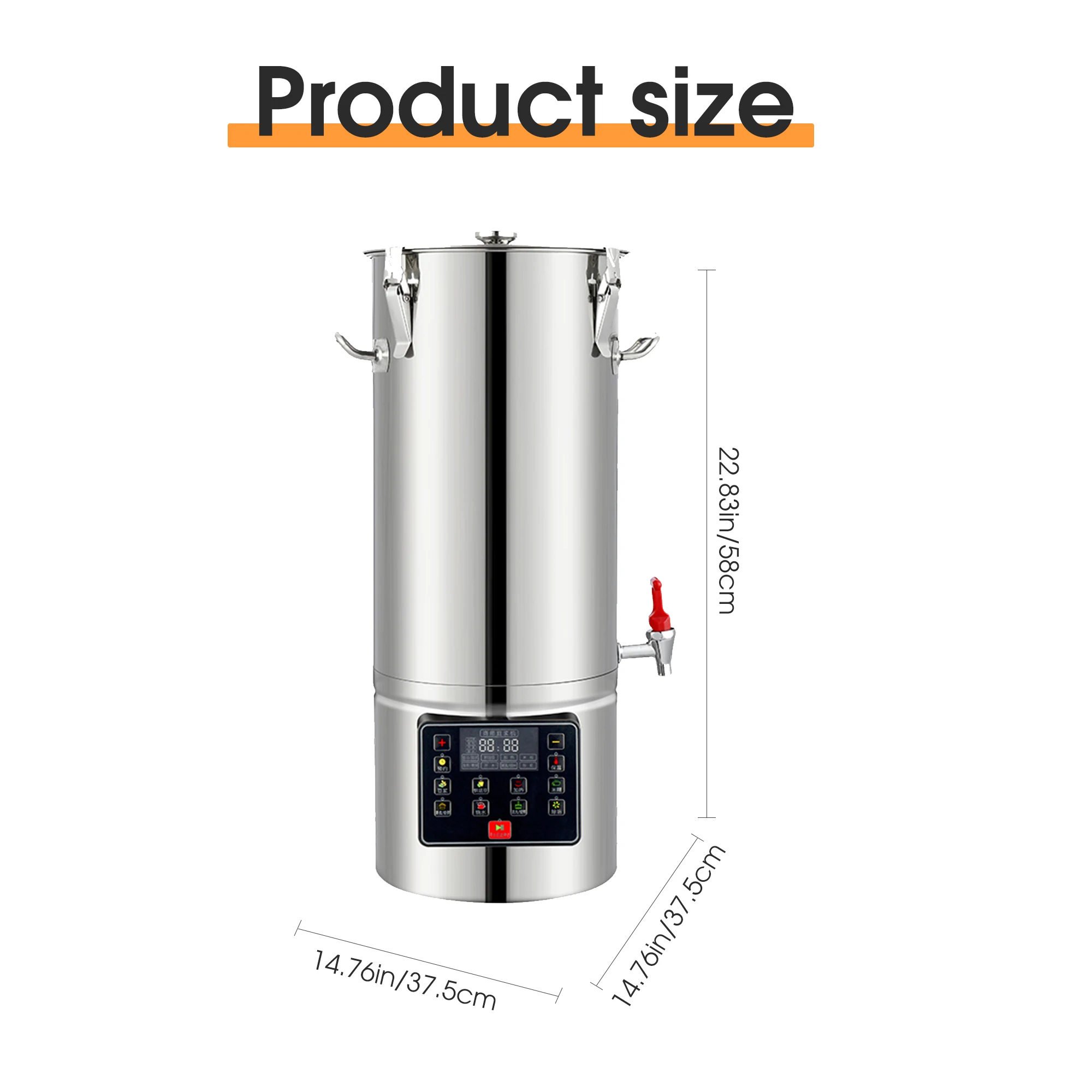 1600W Latest Version Commercial Soybean Milk Machine 18L Capacity Auto Soy Bean Maker Soymilk Maker with Stirring and Heating F