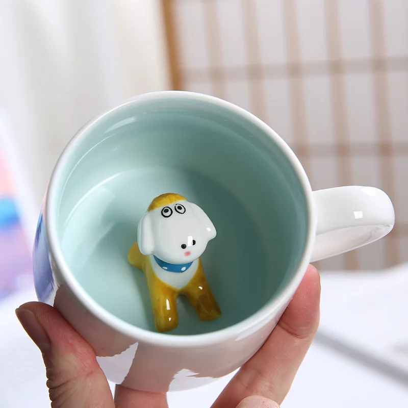 3D Coffee Mug Cute Animal Figurine Inside Cup Cartoon Ceramics Teacup for  Party Office Mugs for Juice Milk Chocolate Cappuccino| Alibaba.com