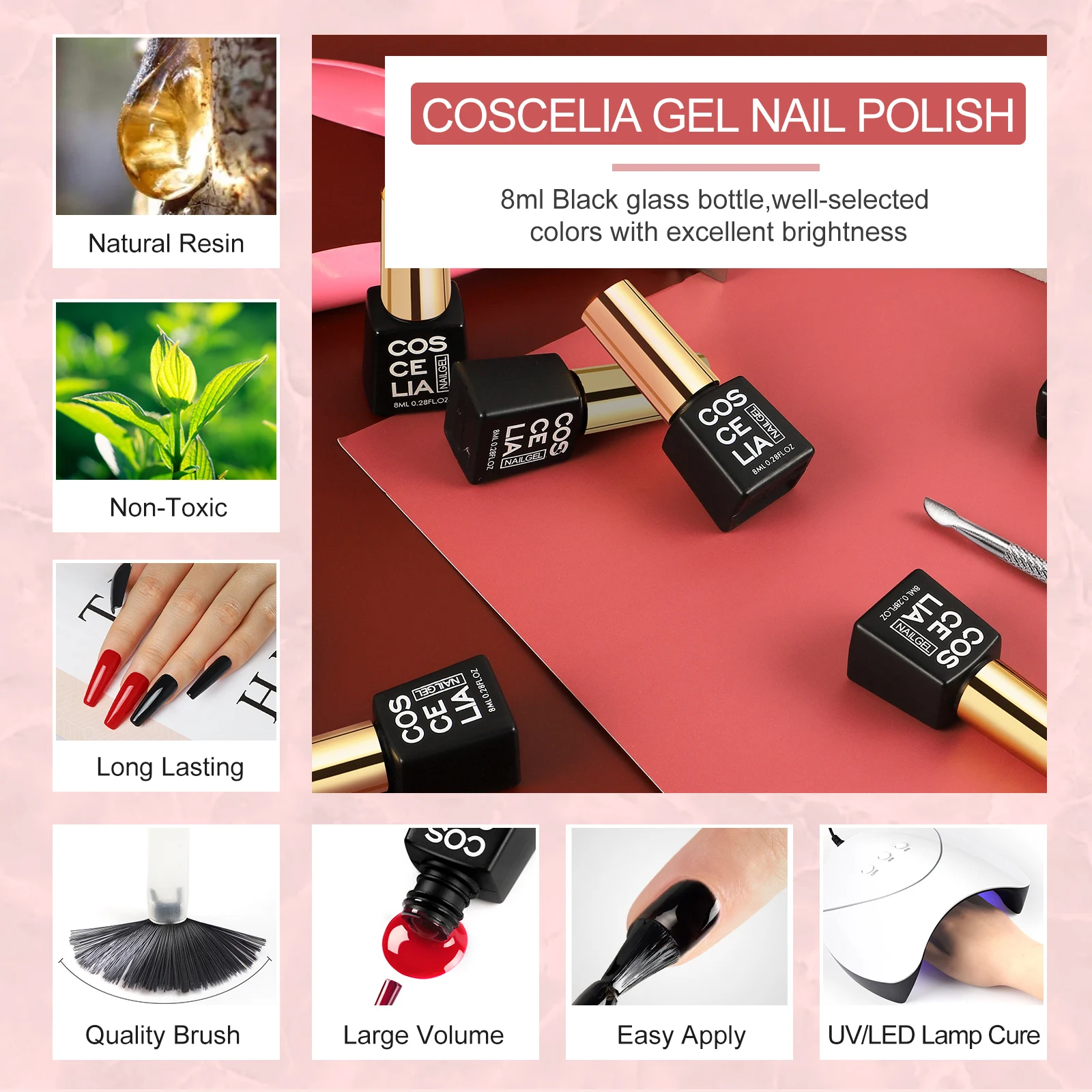 Long Lasting Nail Supplies Wholesale Glitter Nail Polish Kit Private