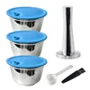 3 capsules and 1 powder tamping hammer