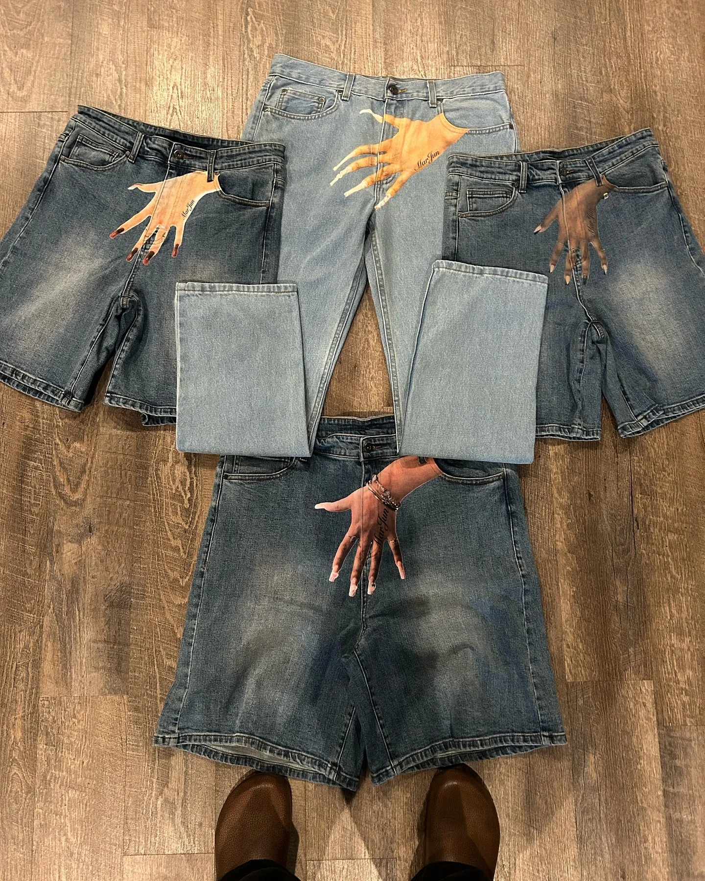 Jorts Baggy Manufacturer Streetwear Designer Cotton Print Logo Oversized Vintage Mud Acid Wash Denim Jeans Short Denim Jorts Men gallery 3