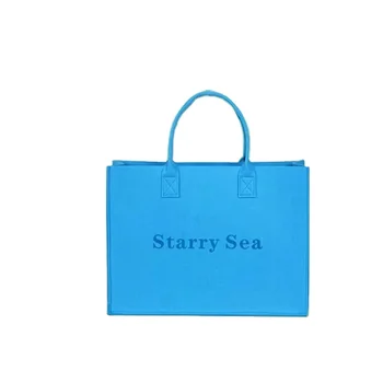 Wholesale reusable shopping gift fashion personalized felt tote bag