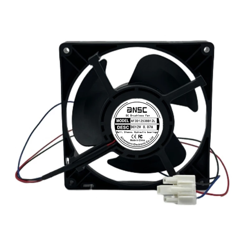 Hot selling AF3D12538B12L low noise 125 * 125 * 38mm refrigerator cooling fan DC12V refrigerator freezer motor fan