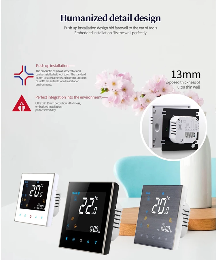 BECA BHT-001 WIFI Voice Control Electric Heating Room Thermostat Support  online purchase - Xiamen Beca Energysaving Technology