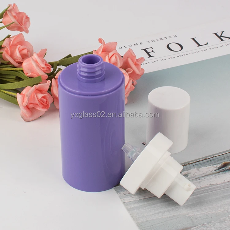 Recyclable small pressing pump bottle lotion cosmetic packaging container plastic cosmetic jars and bottles manufacture