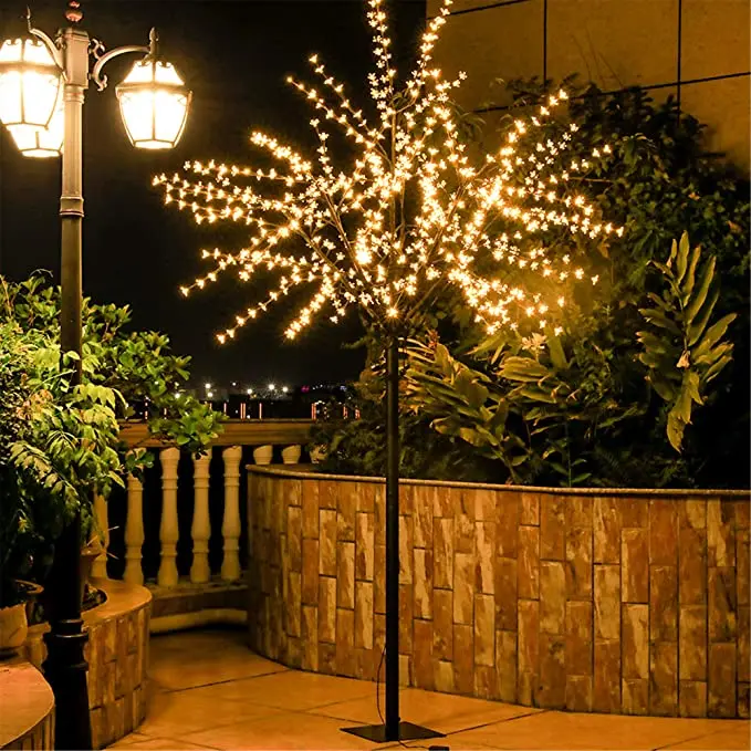 Amazon 6.5ft, теплое белое освещение, украшение вишневого дерева Lightshare, светодиодная Цветущая Рождественская елка, оптовая продажа