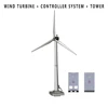 wind turbine + controller system + tower