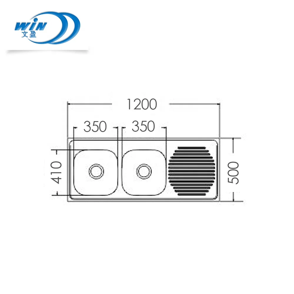 Double Bowl Kitchen Sink Freestanding Commercial Sink Modern Kitchen